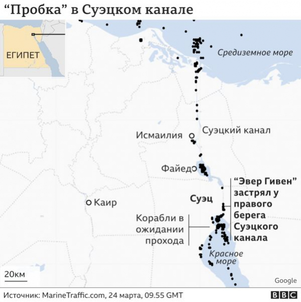 "Эвер Гивен" по-прежнему на мели. Спасатели готовятся к его разгрузке