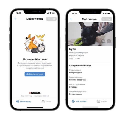 «ВКонтакте» запустила сервис «Питомцы» с возможностью следить за графиком прививок животных