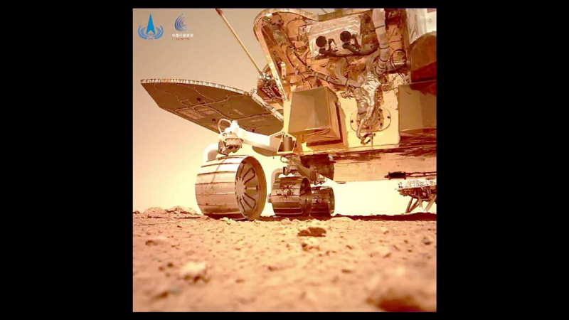 Звуки Марса. Опубликованы видео с китайским марсоходом на поверхности планеты