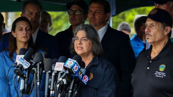 В Майами сносят уцелевшую часть обрушившегося дома. Иначе ее может снести шторм