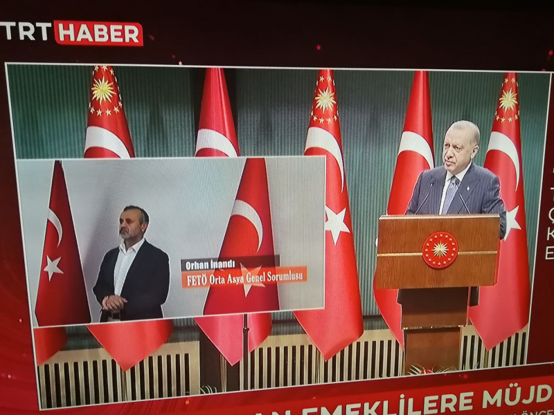 Эрдоган заявил, что в Турцию доставили бывшего президента сети турецких школ "Сапат" Инанды. Он исчез в Кыргызстане больше месяца назад