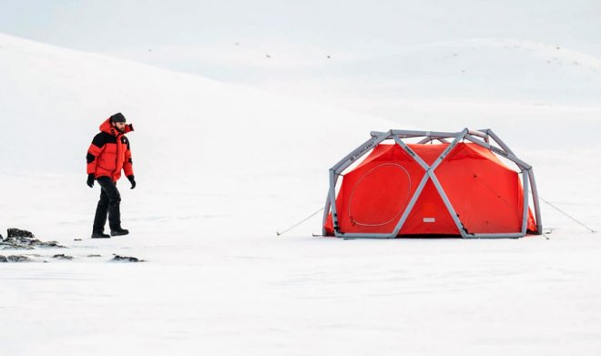 Надувная палатка Cave XL от Heimplanet выдержит самый суровый шторм