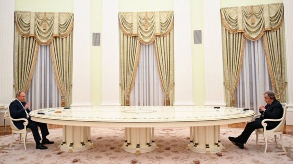 Война в Украине, день 62-й: Путин встретился с генсеком ООН, НАТО помогает Украине новым оружием