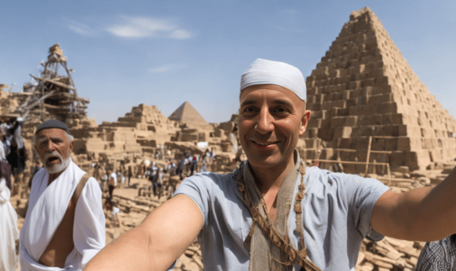 Нейросеть помогает остроумному художнику совершать «путешествия во времени»