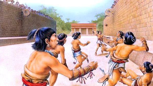 Спортивное табло, которому 1200 лет. Найден диск с изображением майя, играющих в мяч