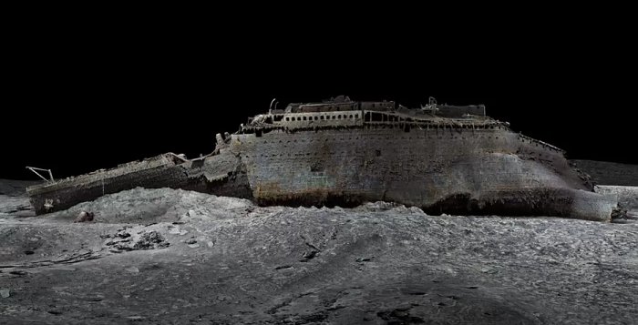 Сверхточная модель показала обломки «Титаника» без толщи воды над ними
