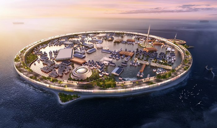 Амбициозный плавучий город Dogen City вместит 40000 человек