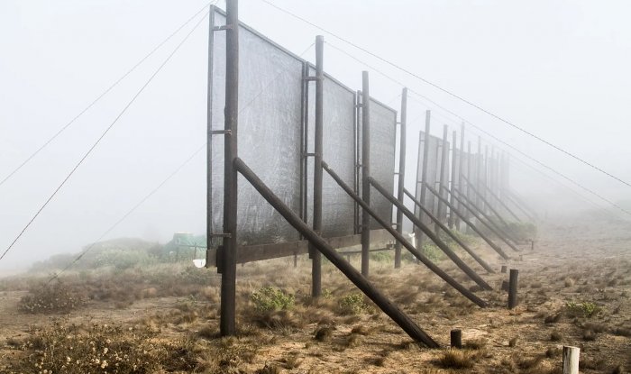 Сети для ловли тумана с легкостью собирают и очищают воду из воздуха