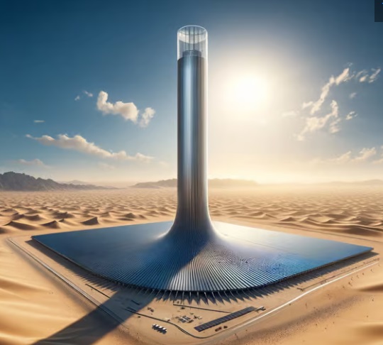 Солнечная башня высотой 200 метров может круглосуточно генерировать чистую энергию