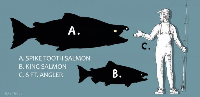 Доисторический лосось обладал гигантскими размерами и внушительными клыками