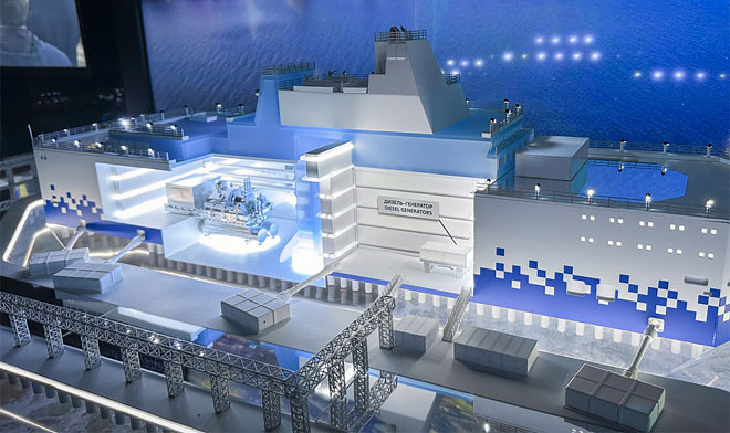 «Росатом» продемонстрировал плавучую АЭС ПЭБ-100, выдающую 100 МВт