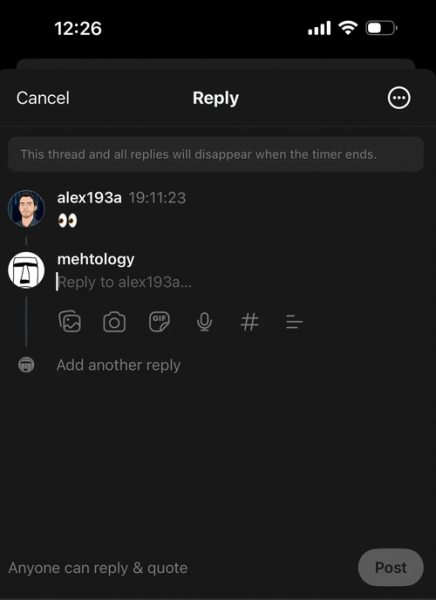 В Threads появятся исчезающие посты