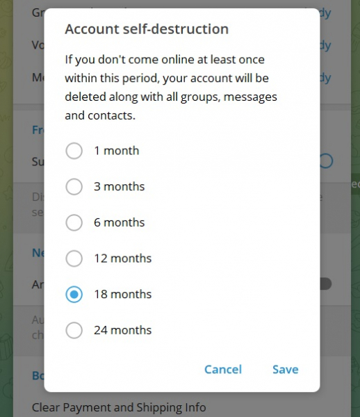 «Восставшие из чата»: срок жизни неактивных пользователей Telegram продлен до двух лет