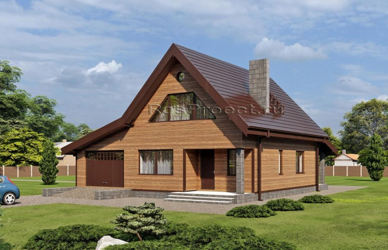 Проект одноэтажного дома с террасой