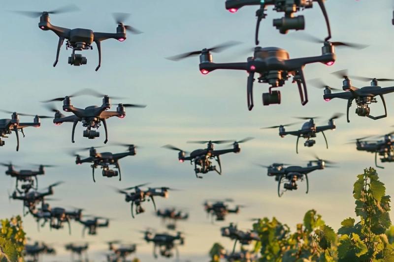 Рой глушителей: тысячи дронов могут создать «электромагнитный купол» над целым островом