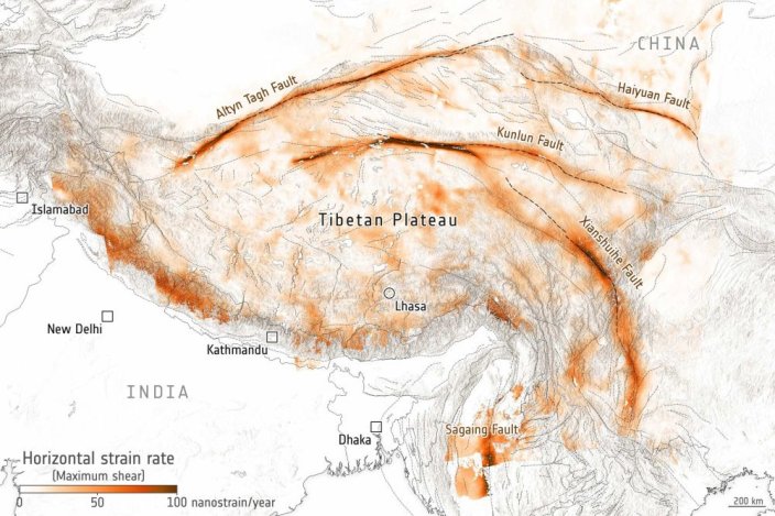 Спутниковые снимки показали, что Тибет